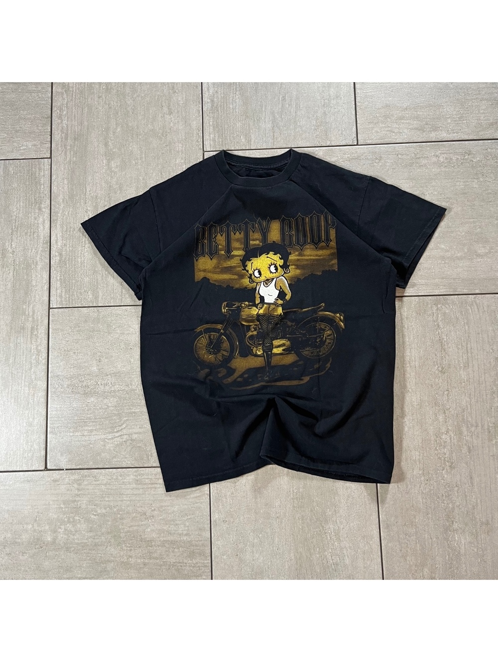 Vintage Betty Boop Graphic T-Shirt Black Cotton Tee